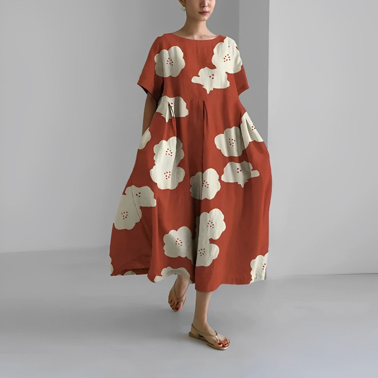 Aurelia - Boho Weite Blumen-Kleid