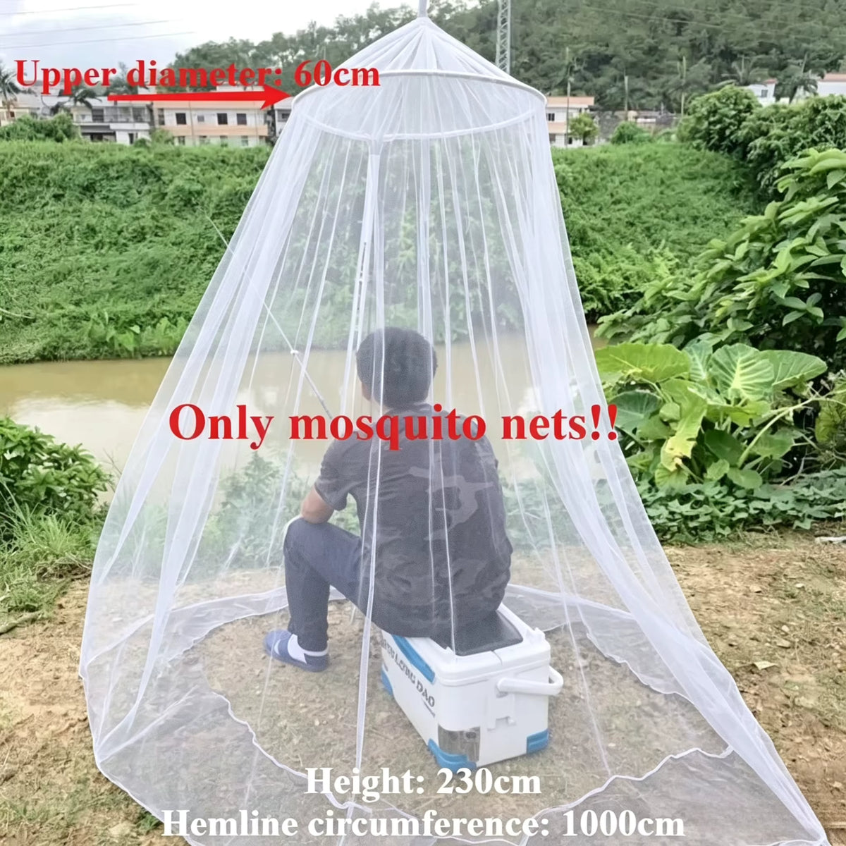 Wasserdichter Insektenschutz-Netzstuhl mit Moskitonetz (mit Reißverschluss)