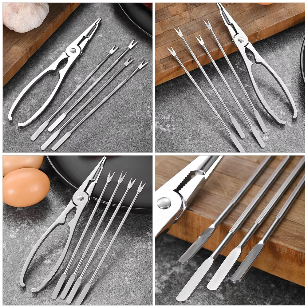 Ergonomisches, langlebiges Meeresfrüchte-Werkzeugset aus Edelstahl
