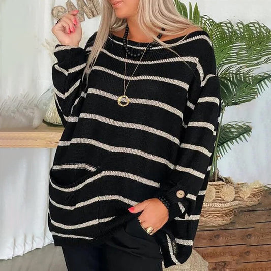 Alina - Stilvoller gestreifter Pullover für jeden Anlass