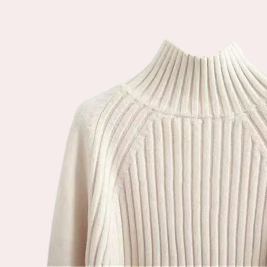 Mirabel - Stilvoller gestrickter Rollkragenpullover für Frauen