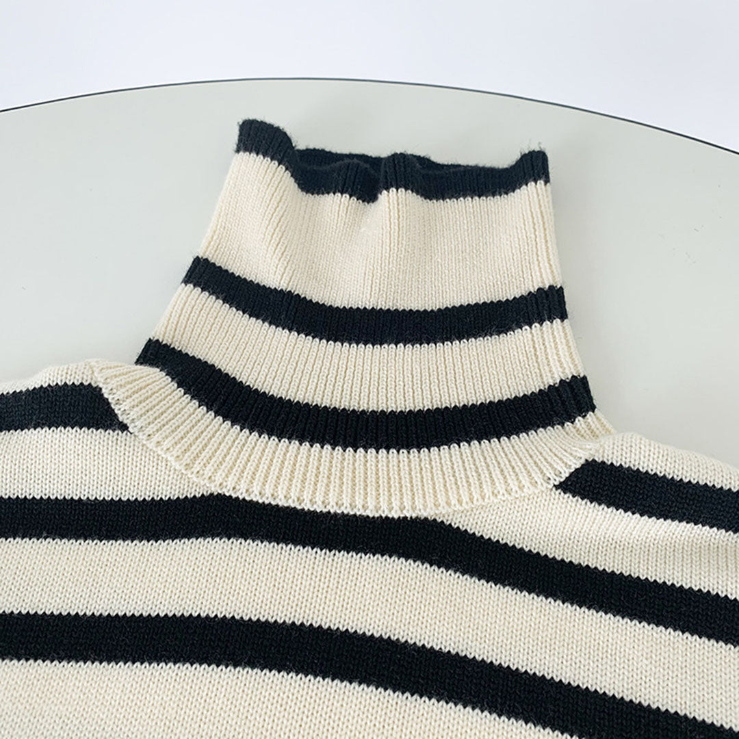 Elise - Gestreifter Rollkragenpullover