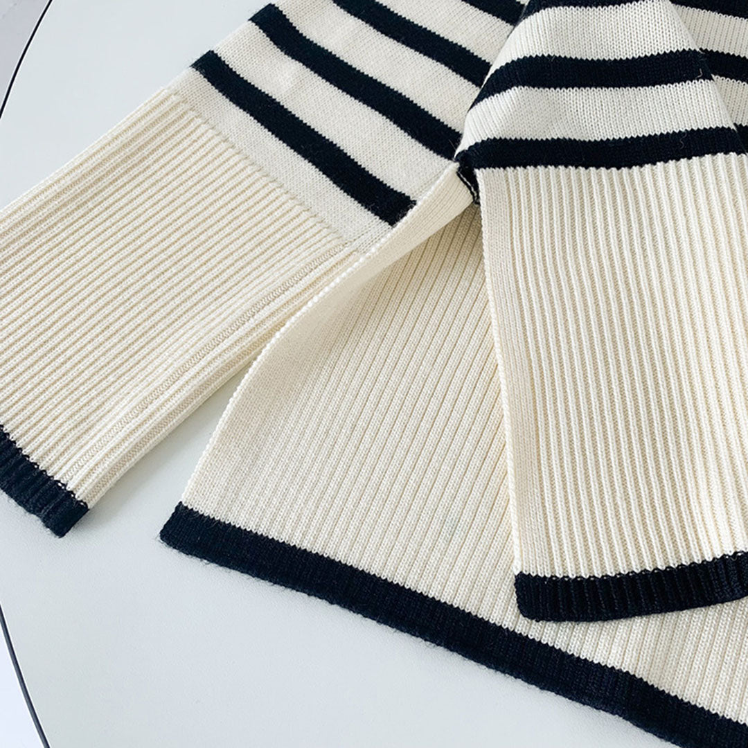 Elise - Gestreifter Rollkragenpullover