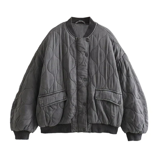 TrendBreeze - Vatterete Bomberjacke mit gestepptem Design | Trend trifft Komfort