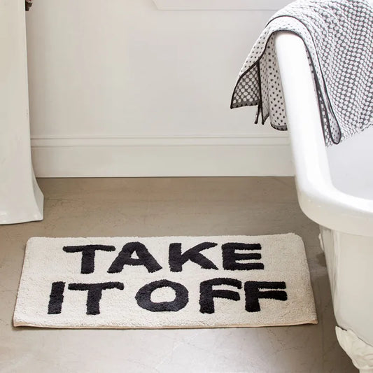 BareMat | Stilvolle rutschfeste Matte mit TakeItOff-Buchstabenaufdruck