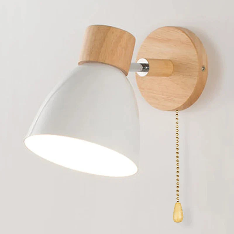 Variant image for Væglampe i Træ med Draaifunktion – Minimalistisk Skandinavisk Design, Justerbar Lysretning, Flere Farver-3