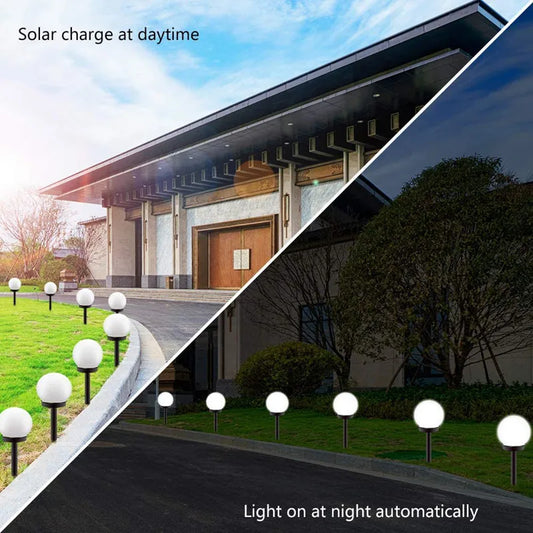 SolarGlow - Solarbetriebene Lichtkugeln für den Garten - Wasserdichte LED-Außenbeleuchtung für Wege und Gärten