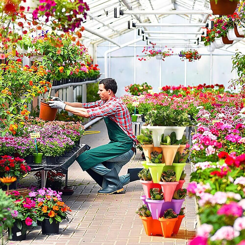 GreenSpace - Jordbær stabelbare plantepotter | 50% RABAT