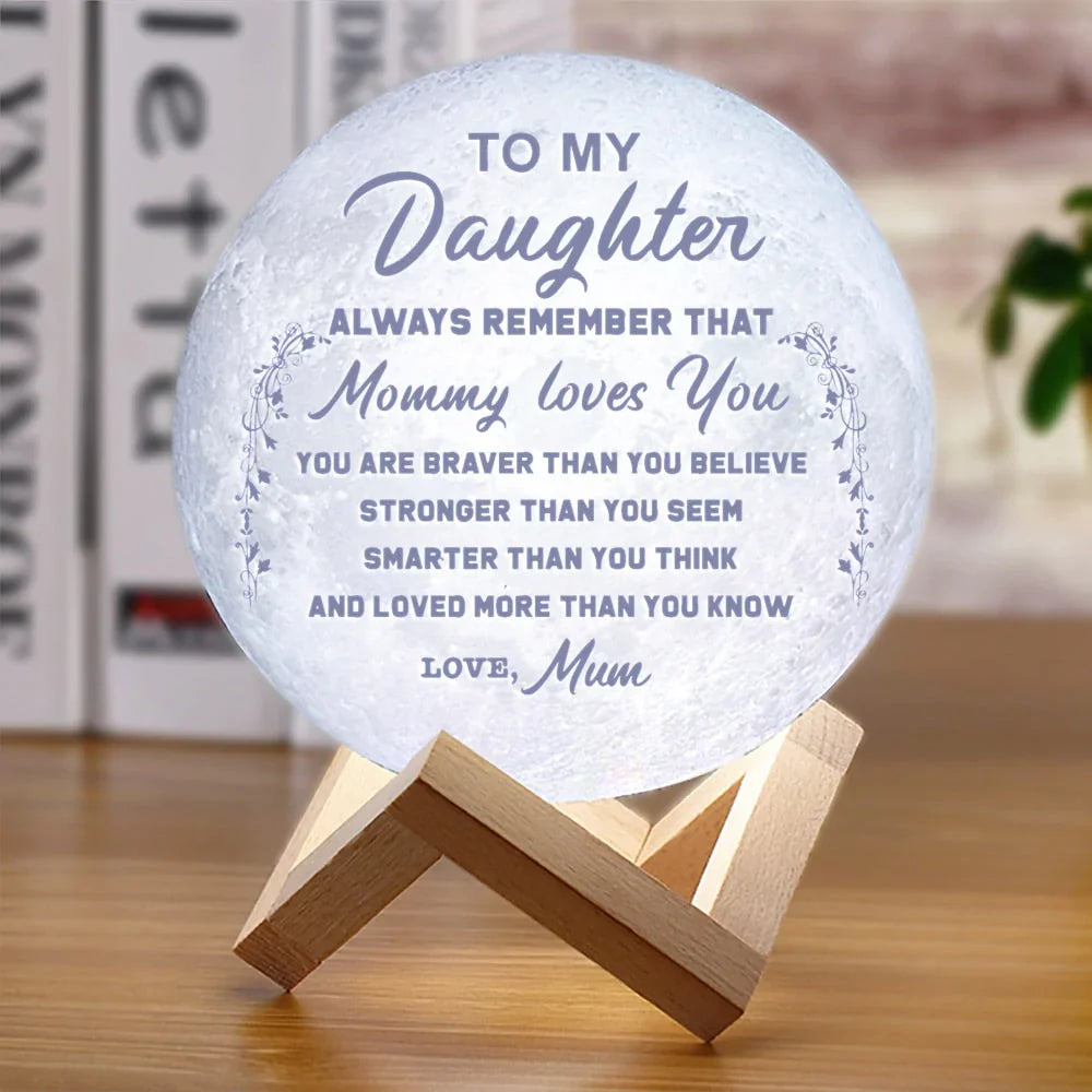 3D Maanlampe med Tilpasset Tekst – 16 Farver, Opladelig, Holdbart Design til Hjemmet-5