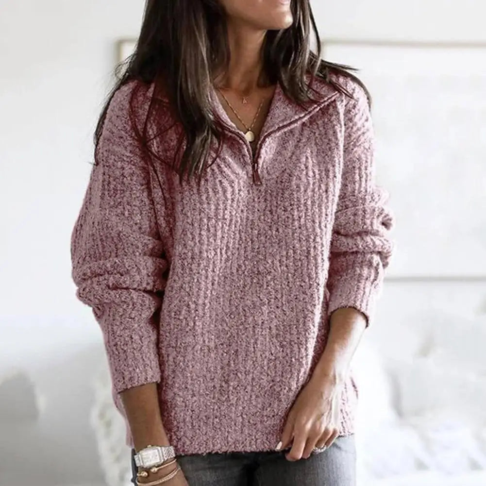 ChicComfort - Pullover mit halbem Reißverschluss für Frauen | Dein stilvoller Begleiter für jede Saison
