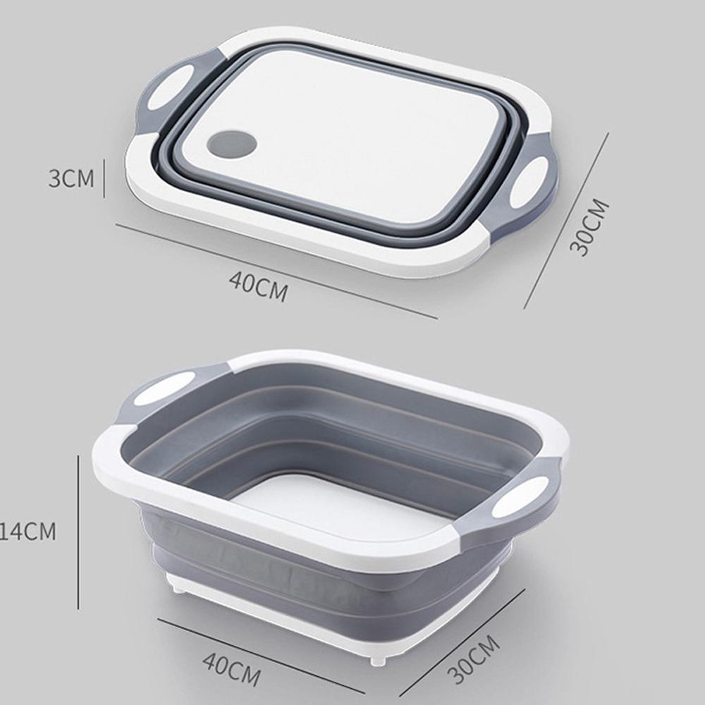 KitchenPro - 3-in-1 Korb für das Schneidebrett