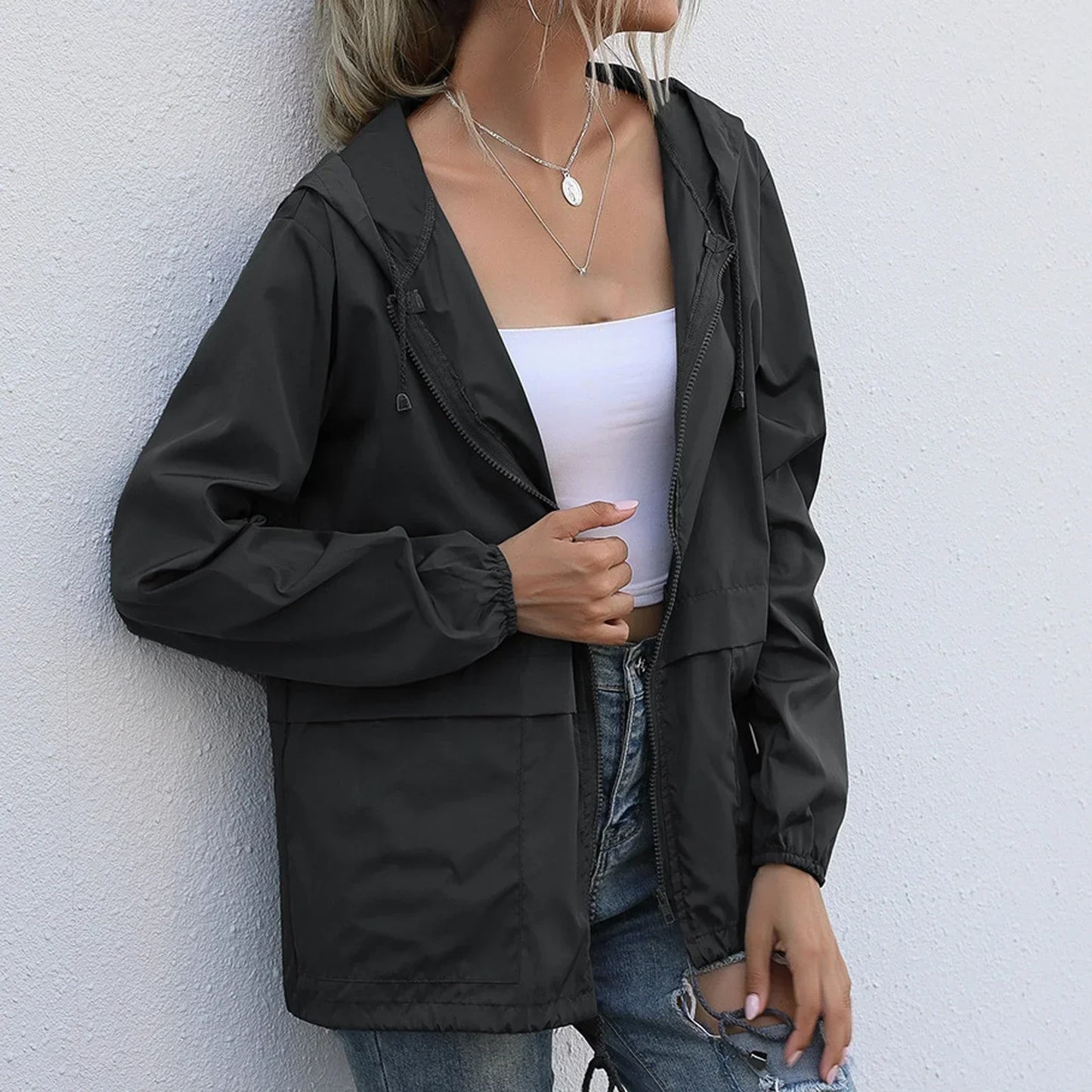EarthComfort - Winddichte Sommerjacke mit Kapuze