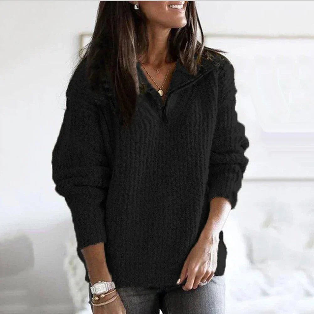 ChicComfort - Pullover mit halbem Reißverschluss für Frauen | Dein stilvoller Begleiter für jede Saison