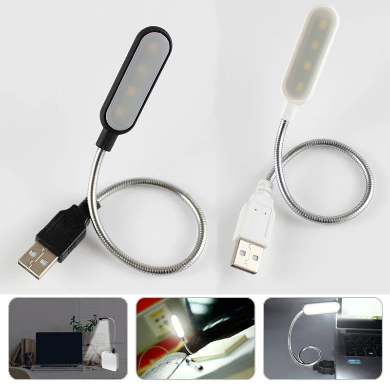 Mini USB LED Buchlampe | 4 LED-Lampen | Augenschutz & tragbare Nachtlampe