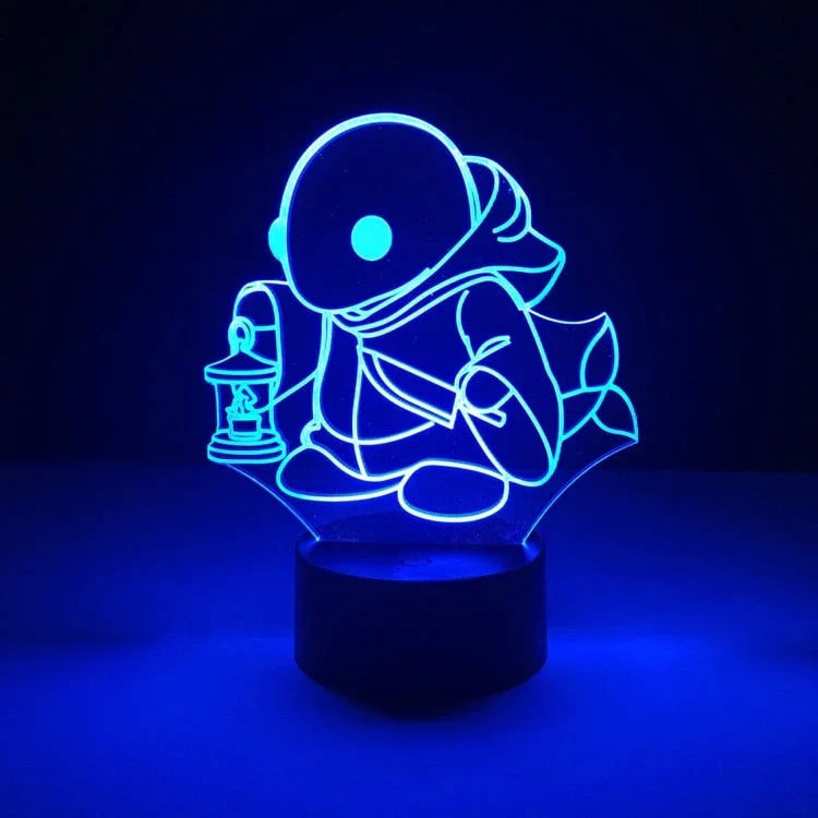 3D Fantasi Lampe med Touch Kontrol og 7 Farver – Kreativ Belysning til Hjemmet-3