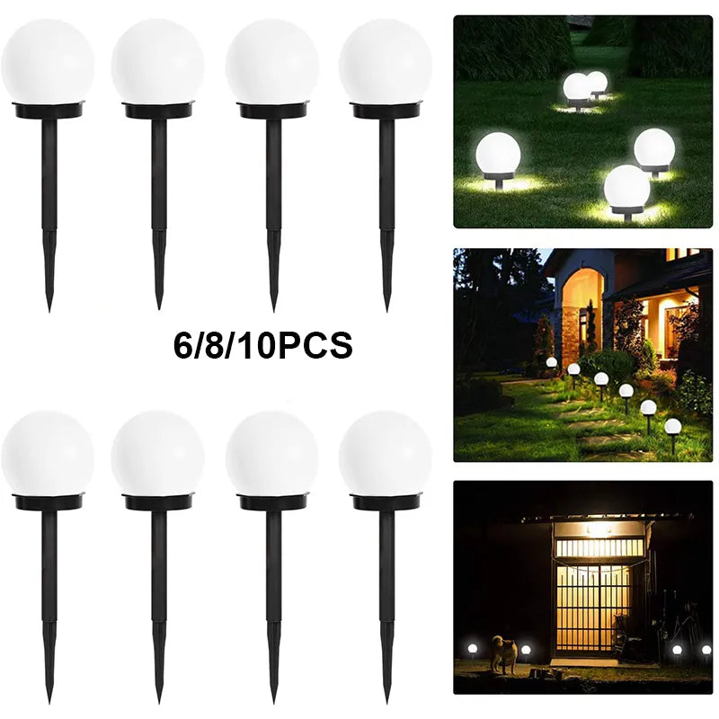 SolarGlow - Solarbetriebene Lichtkugeln für den Garten - Wasserdichte LED-Außenbeleuchtung für Wege und Gärten