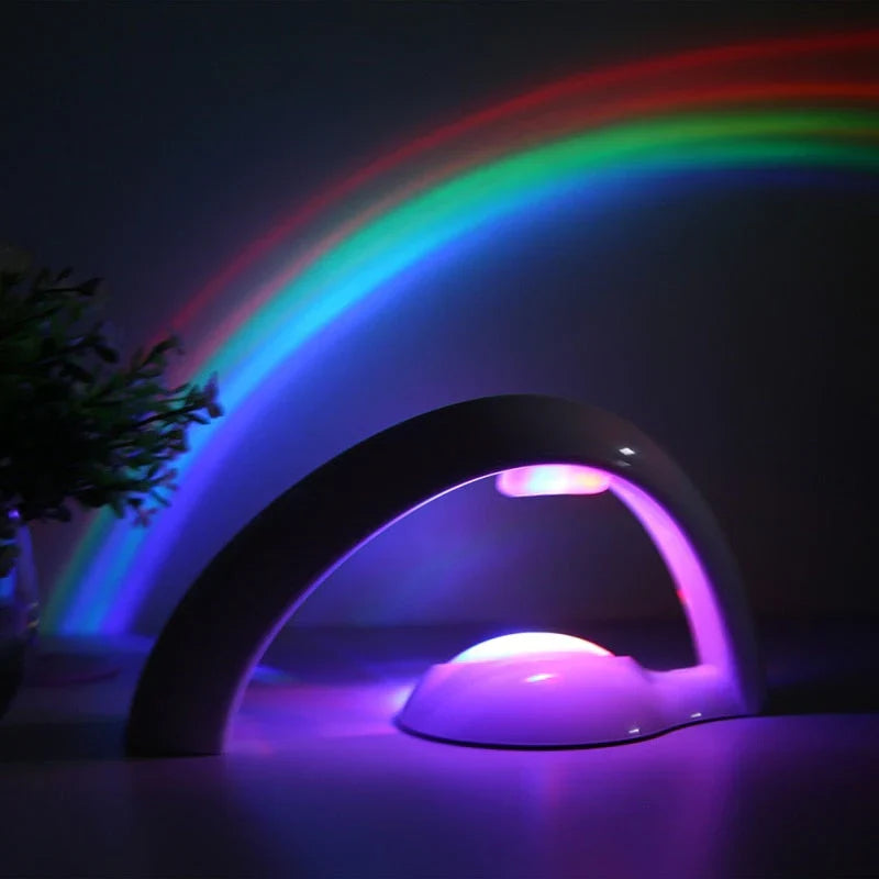 Regenboog Projektorlampe med 2 Lysindstillinger – Multifarvet LED Natlampe til Børneværelse og Soveværelse-2