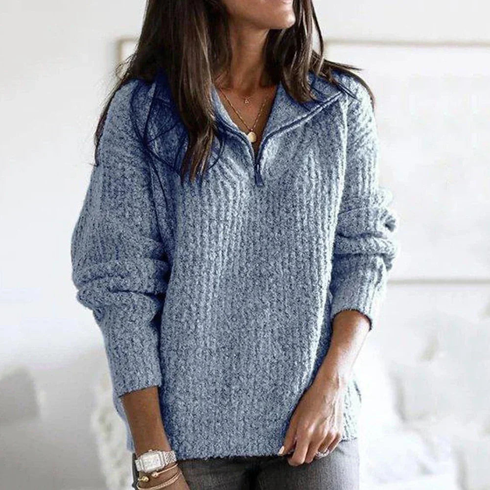ChicComfort - Pullover mit halbem Reißverschluss für Frauen | Dein stilvoller Begleiter für jede Saison