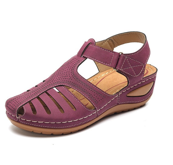 Variant image for Læder Retro Sandaler Dame med Komfort og Holdningsforbedring – Smerte Lindring og Optimal Støtte-10