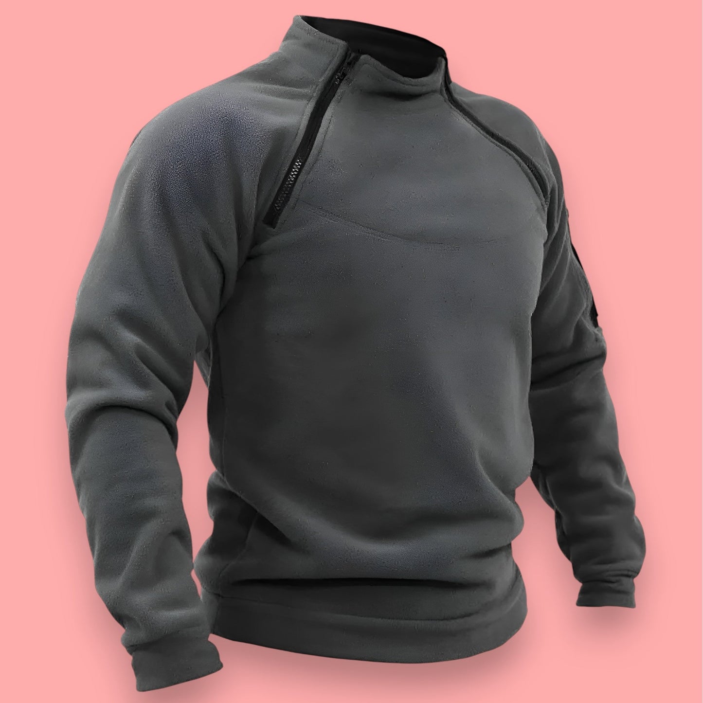 Kyler - Militär-Pullover mit Reißverschluss für Männer
