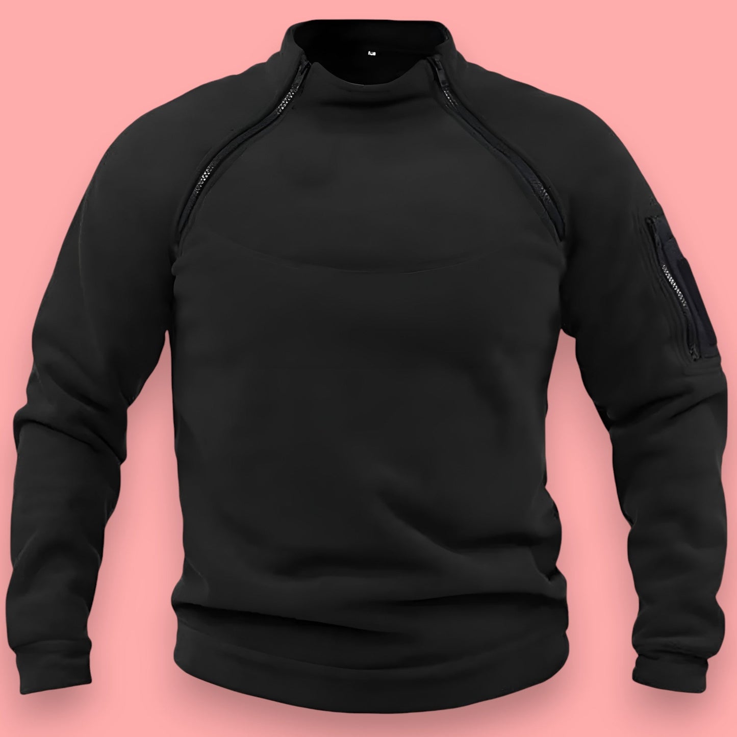 Kyler - Militär-Pullover mit Reißverschluss für Männer