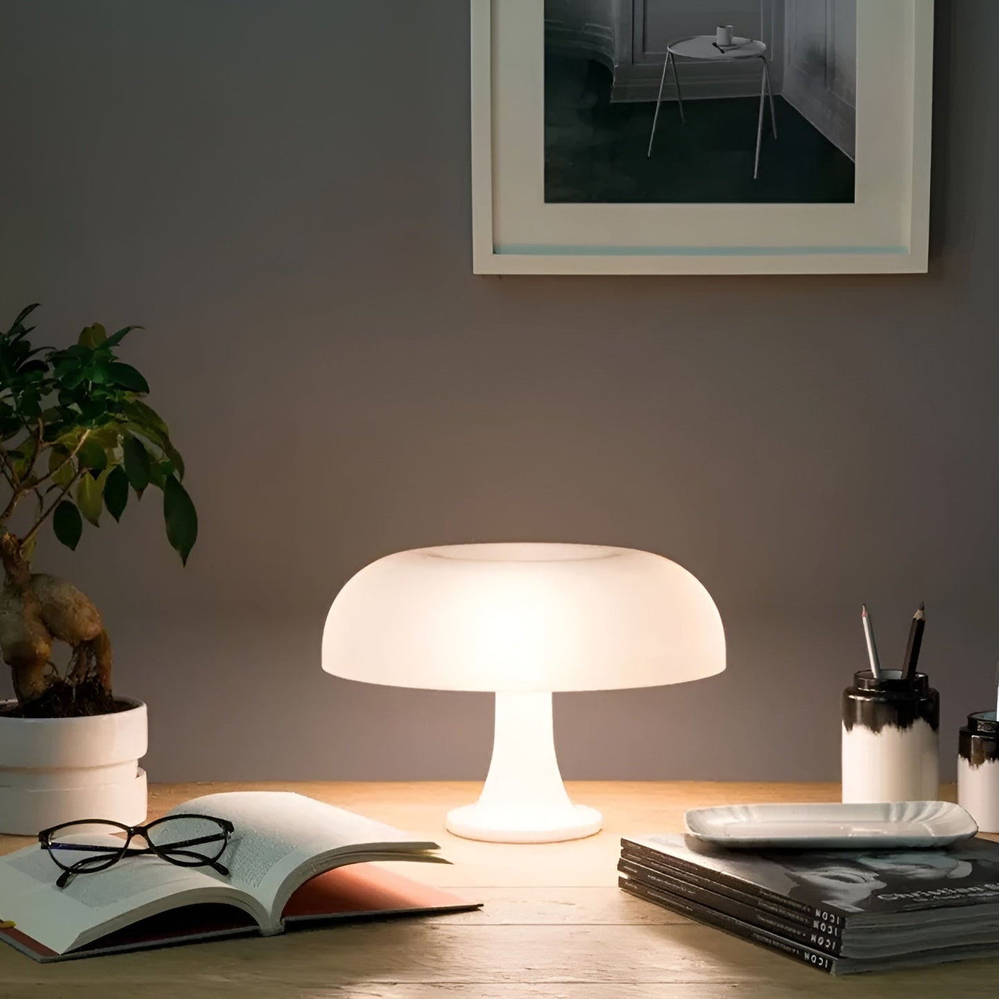 RetroGlow - Minimalistische LED-Schwamm-Tischlampe | Moderne LED-Technologie