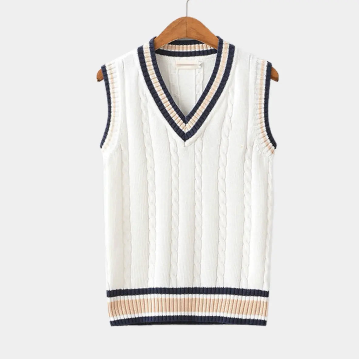 Luca - Klassischer Herren-Cardigan mit V-Ausschnitt und ärmellosem gestricktem Pullover