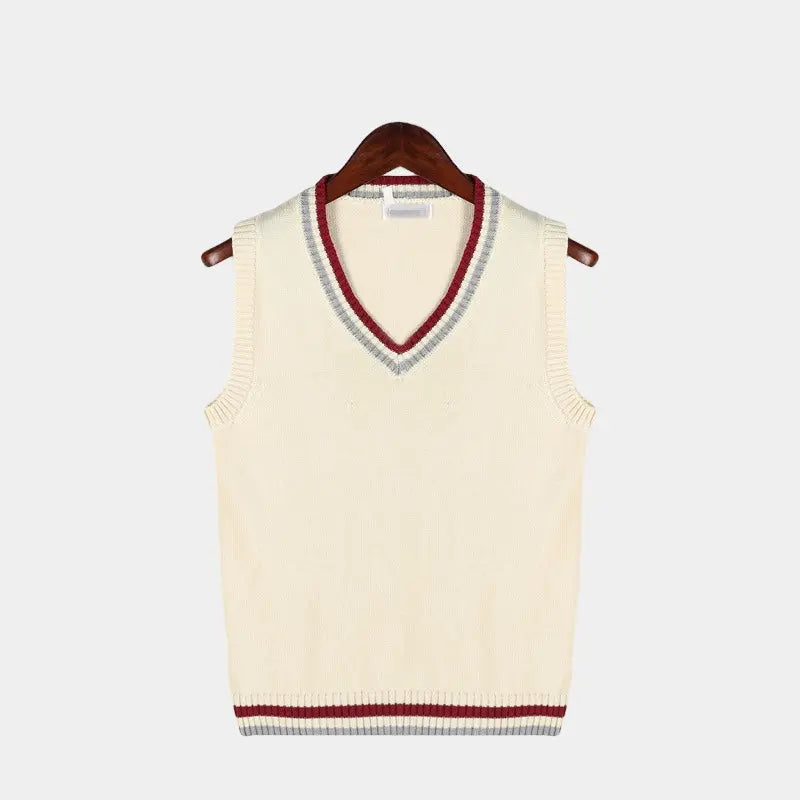 Luca - Klassischer Herren-Cardigan mit V-Ausschnitt und ärmellosem gestricktem Pullover