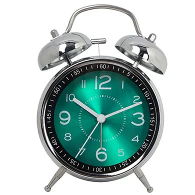 RetroRing | Analogwecker aus Metall - Klassisches, traditionelles Design, geräuschlose Bewegung, stilvoller Wecker für das Schlafzimmer