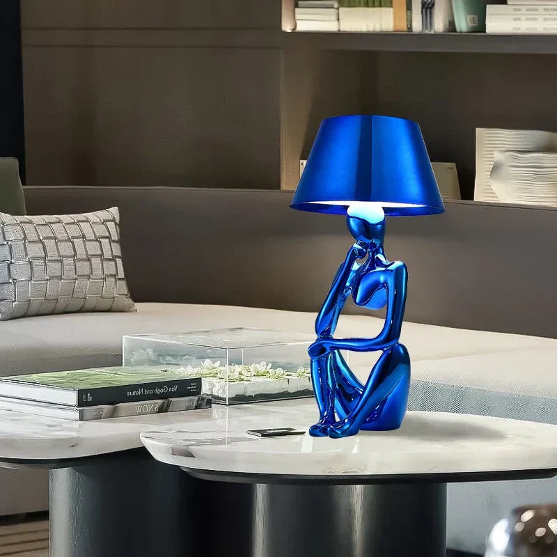 Variant image for Designer Bordlampe i Metal og Glas – 50 cm Høj med Optimal Lysfordeling til Stue og Kontor-5