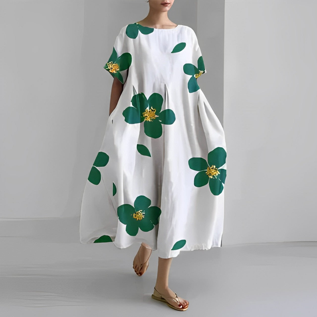 Aurelia - Boho Weite Blumen-Kleid