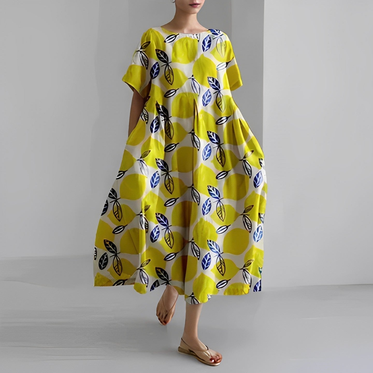 Aurelia - Boho Weite Blumen-Kleid