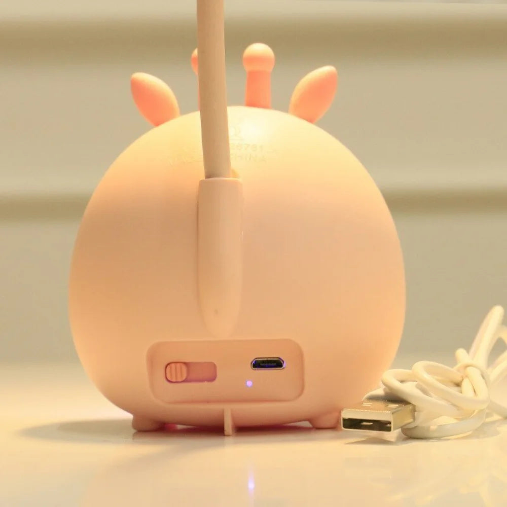 Børnelampe med Øjenbeskyttelse og USB-Opladning – Sød Cartoon Design til Børneværelset, Blød LED Belysning-6