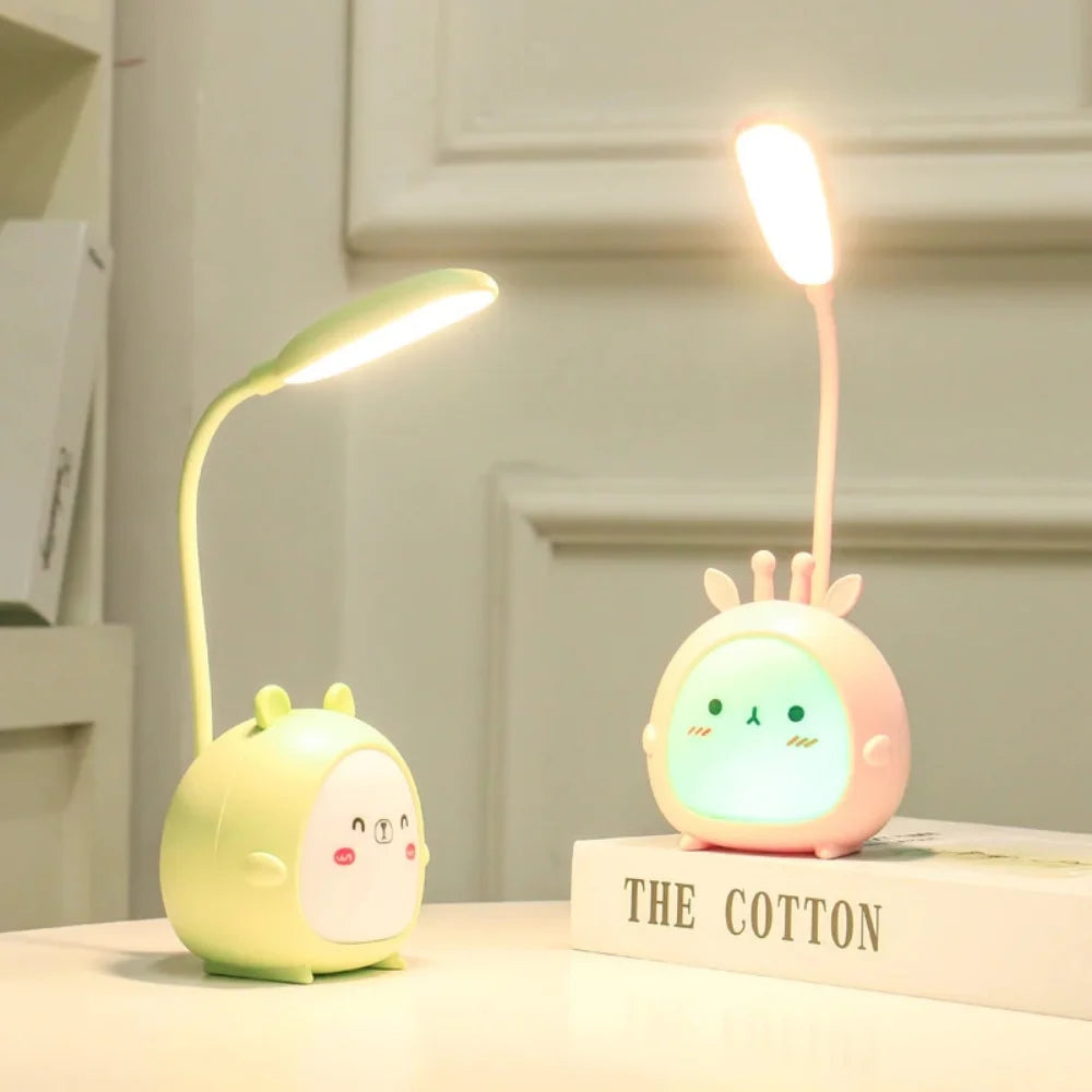 Børnelampe med Øjenbeskyttelse og USB-Opladning – Sød Cartoon Design til Børneværelset, Blød LED Belysning-5