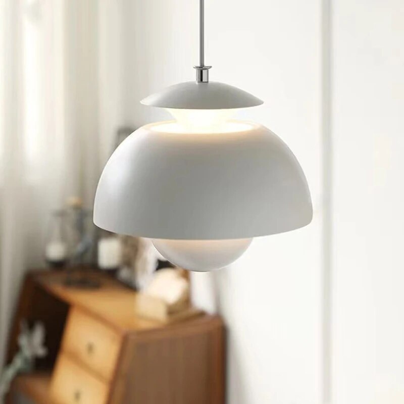 Variant image for Moderne LED Loftlampe i Skandinavisk Design - Elegant Blomsterform til Soveværelse og Stue-2