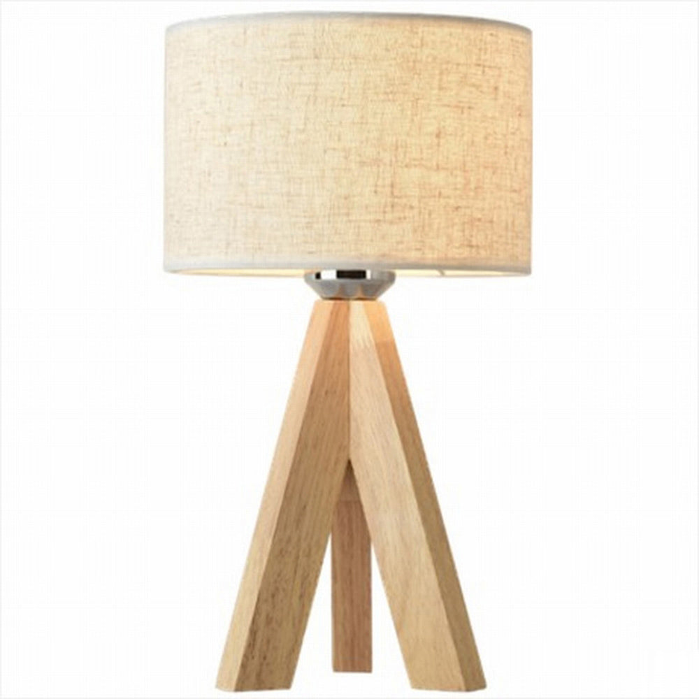 Minimalistisk Bordlampe i Massivt Træ med E27 Fatning – Ideel til Hyggelig Belysning og Stilfuld Indretning-1
