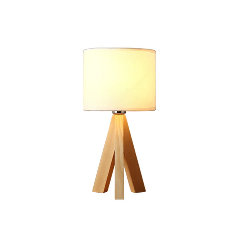 LumoraWood - Holz Opaline Tischlampe | Stilvolle und natürliche Atmosphäre
