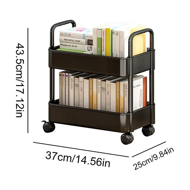 FlexiMove - Mobiler Bücherregalwagen mit Rädern | 50% RABATT