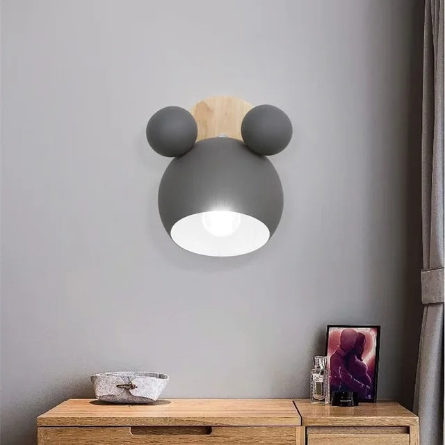 Mickey Væglampe til Børn – Magisk LED Belysning i Høj Kvalitet til Børneværelset, 15 cm Aluminium-6