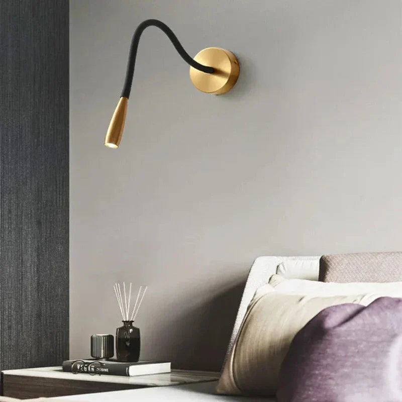 LuxaBeam - Moderne LED-Wandleuchte mit verstellbarem, flexiblem Arm für Wohnzimmer und Schlafzimmer