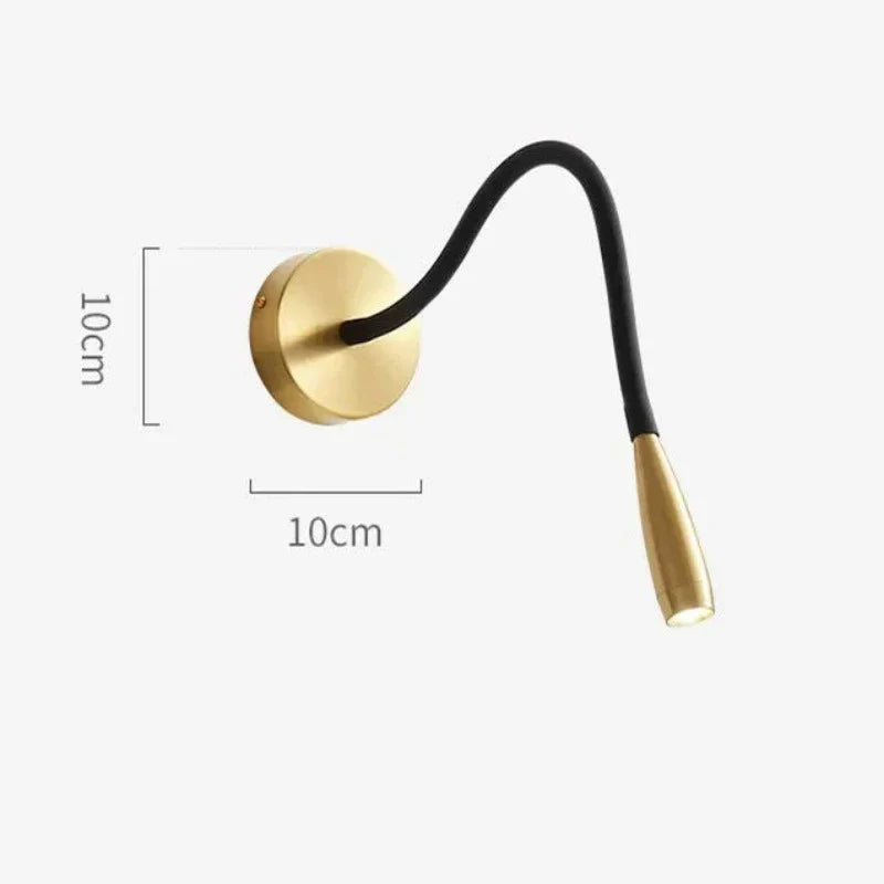 LuxaBeam - Moderne LED-Wandleuchte mit verstellbarem, flexiblem Arm für Wohnzimmer und Schlafzimmer