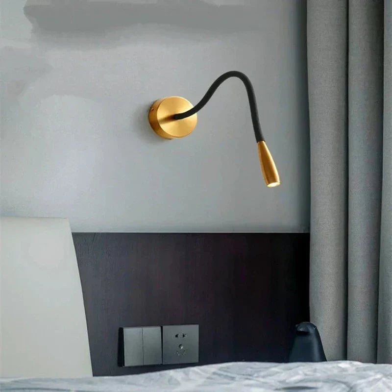 LuxaBeam - Moderne LED-Wandleuchte mit verstellbarem, flexiblem Arm für Wohnzimmer und Schlafzimmer