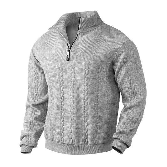 LuxKnit - Pullover mit Viertelreißverschluss | Weicher Komfort, stilvolles Kabelstrickmuster