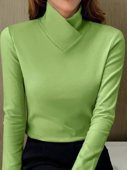 LuxeFit - Eleganter Rollkragenpullover mit hohem Kragen