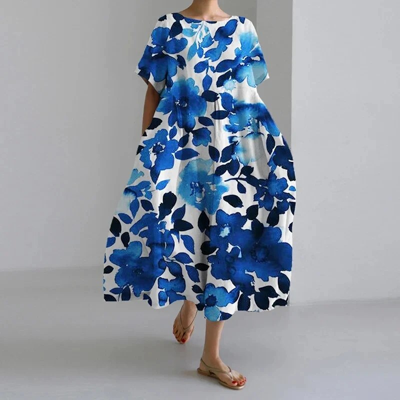 Aurelia - Boho Weite Blumen-Kleid