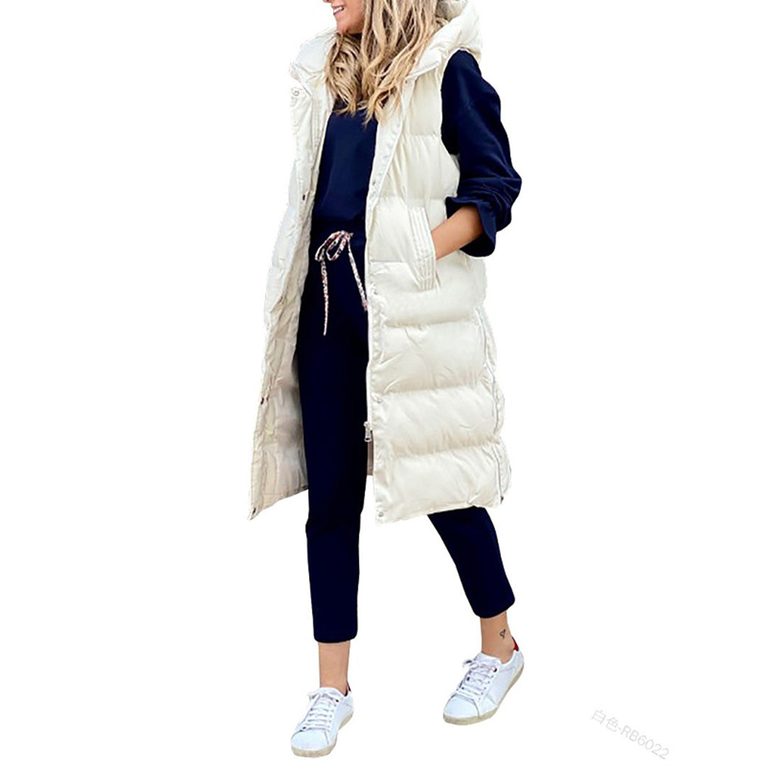 CozyVest - Lange gepolsterte Weste mit Kapuze | Ultimativer und stilvoller Schutz vor Kälte