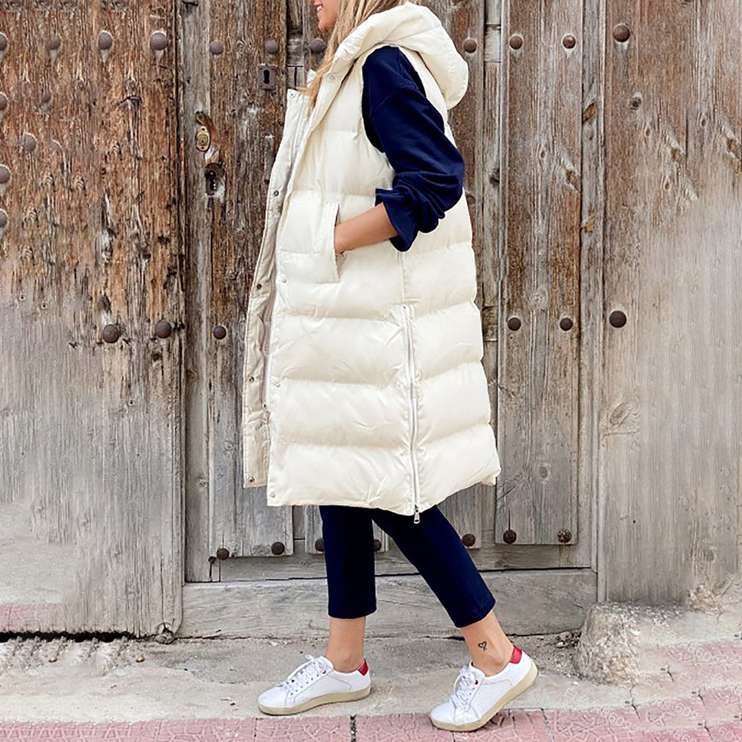 CozyVest - Lange gepolsterte Weste mit Kapuze | Ultimativer und stilvoller Schutz vor Kälte