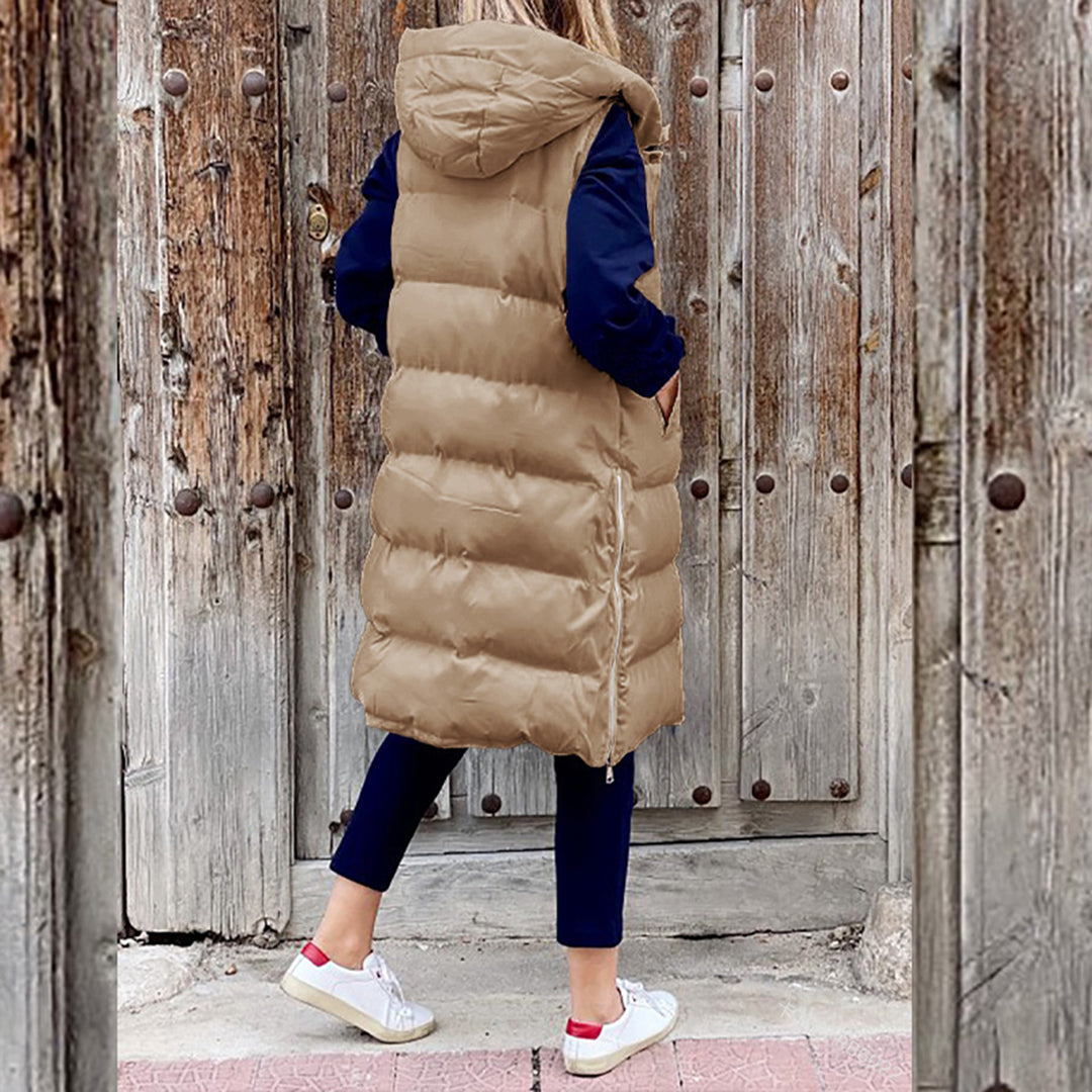 CozyVest - Lange gepolsterte Weste mit Kapuze | Ultimativer und stilvoller Schutz vor Kälte