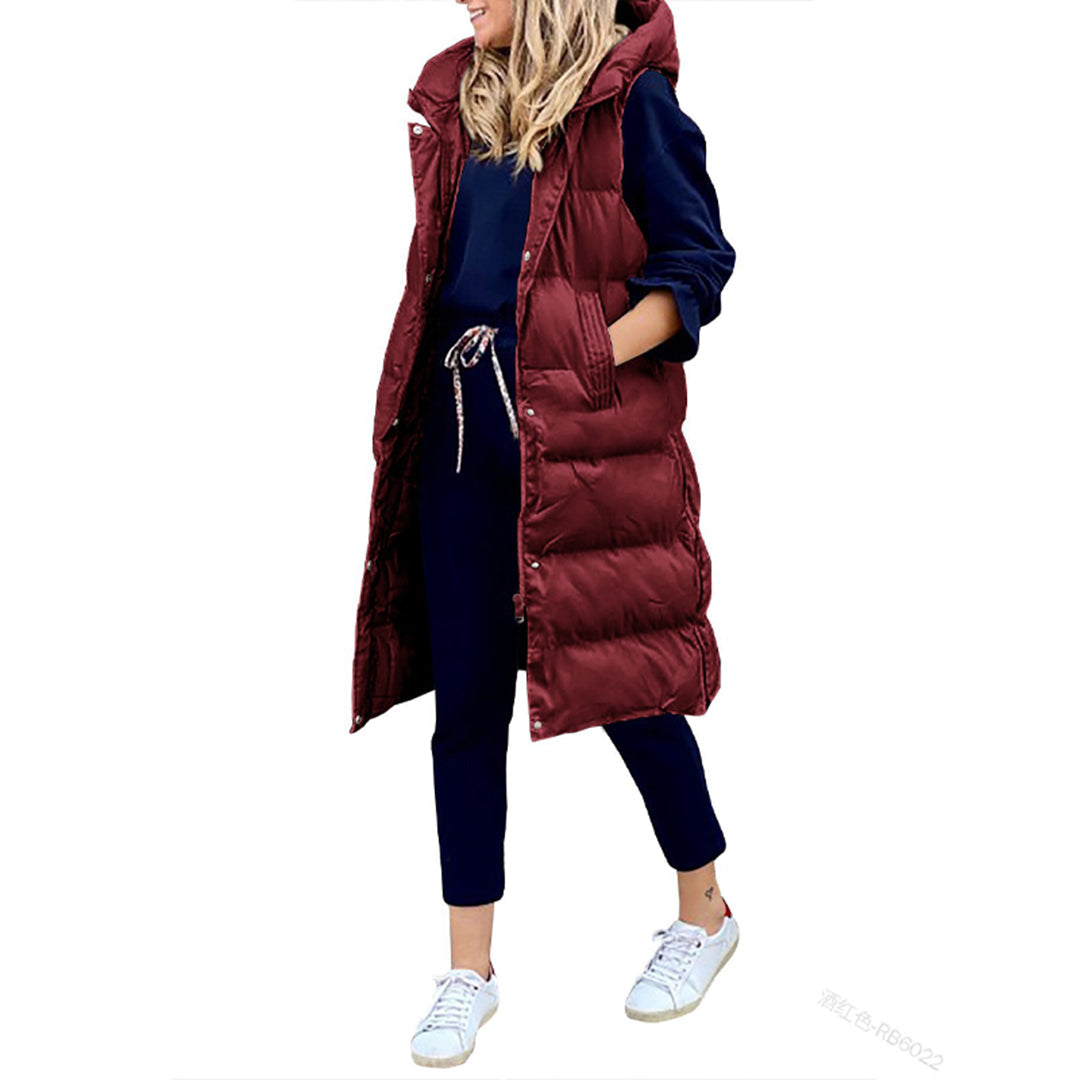 CozyVest - Lange gepolsterte Weste mit Kapuze | Ultimativer und stilvoller Schutz vor Kälte