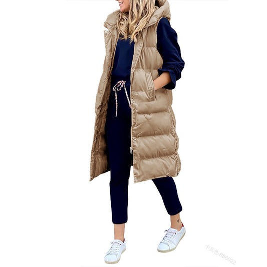 CozyVest - Lange gepolsterte Weste mit Kapuze | Ultimativer und stilvoller Schutz vor Kälte